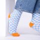 Chaussettes à carreaux bleu et beige - Billybelt