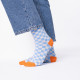 Chaussettes à carreaux bleu et beige - Billybelt