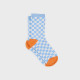 Chaussettes à carreaux bleu et beige - Billybelt