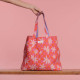 Sac cabas matelassé rose fleuri - Les Nicolettes
