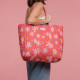 Sac cabas matelassé rose fleuri - Les Nicolettes