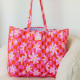 Sac cabas matelassé rose fleuri - Les Nicolettes