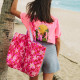 Sac cabas matelassé rose fleuri - Les Nicolettes