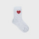 Chaussettes Coeur blanc et rouge - BILLYBELT