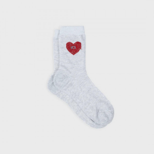 Chaussettes Coeur blanc et rouge - BILLYBELT