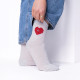 Chaussettes Coeur blanc et rouge - BILLYBELT
