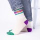 Chaussettes tennis écru et violet - BILLYBELT