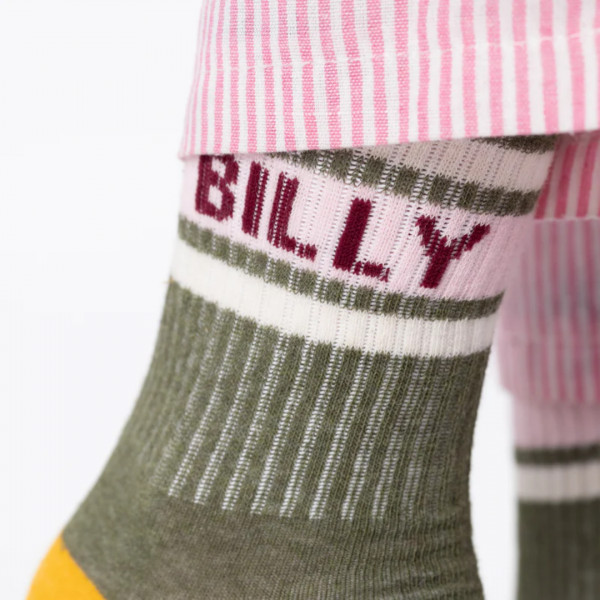 Chaussettes tennis vert et rose- BILLYBELT