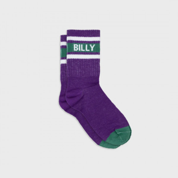 Chaussettes tennis violet et vert- BILLYBELT