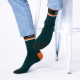 Chaussettes rétro vert foncé, rayé orange et blanc - Billybelt