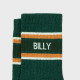 Chaussettes rétro vert foncé, rayé orange et blanc - Billybelt