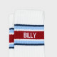 Chaussettes rétro blanc, raye rouge et bleu - Billybelt