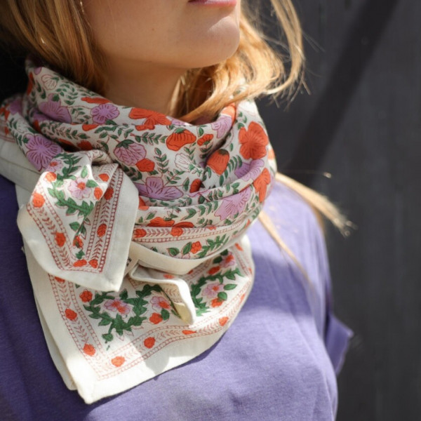 Foulard Ellis clémentine-Bellemme