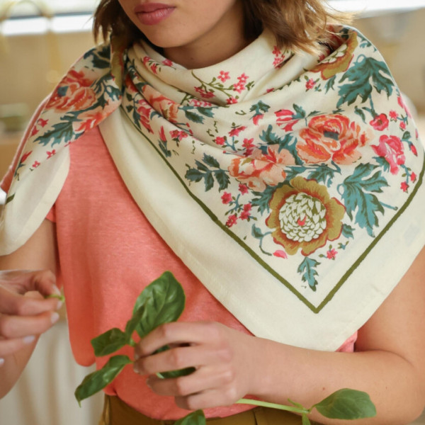 Foulard Jeanet porcelaine -Bellemme