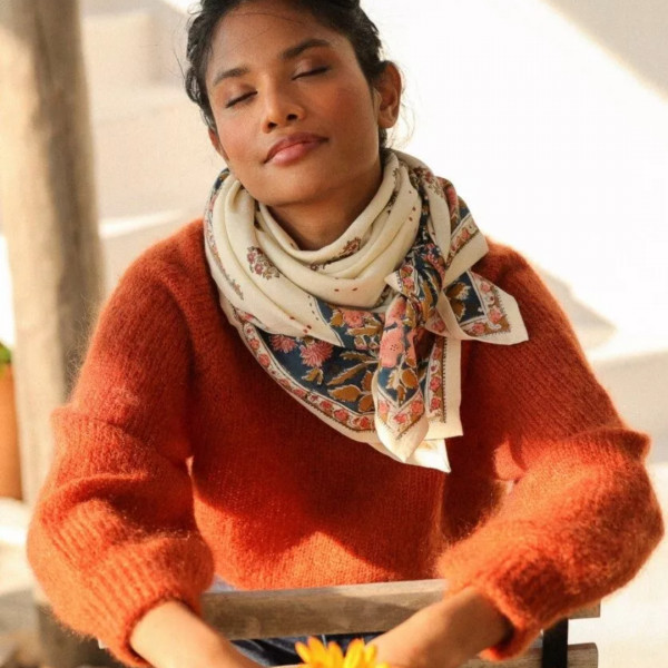 Foulard Balkan vanille -Bellemme