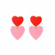 Boucles d'oreilles Crush rose/rouge - Demisel