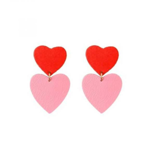 Boucles d'oreilles Crush rose/rouge - Demisel