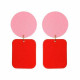 Boucles d'oreilles Georges rose/rouge - Demisel