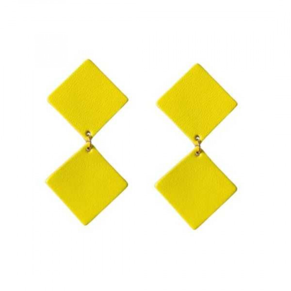 Boucles d'oreilles Arlette jaune - Demisel