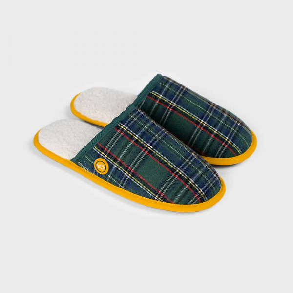 Chaussons à carreaux vert  - Billybelt