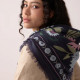 Foulard Winter bloom Bleu orage - Maradji