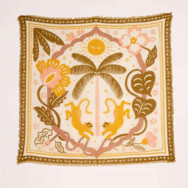 Foulard Tiger in the palmeraie Bronze - Maradji