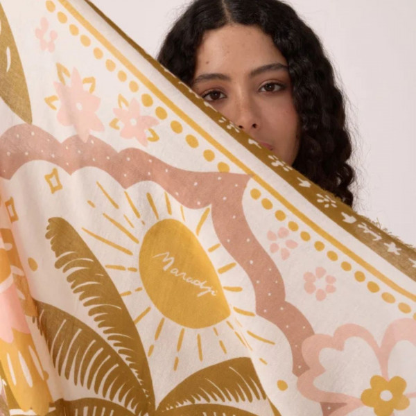 Foulard Tiger in the palmeraie Bronze - Maradji