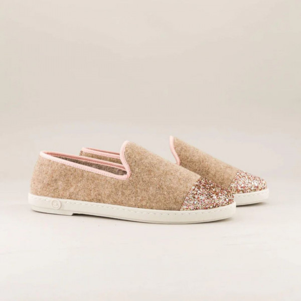 Chaussons sable et paillettes- Angarde