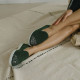 Chaussons vert et paillettes- Angarde