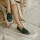 Chaussons vert et paillettes- Angarde