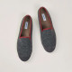 Chaussons gris et bordeaux - Angarde