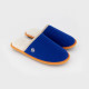Chaussons en velours cotelé bleu électrique - Billybelt