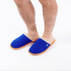 Chaussons en velours cotelé bleu électrique - Billybelt