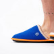 Chaussons en velours cotelé bleu électrique - Billybelt