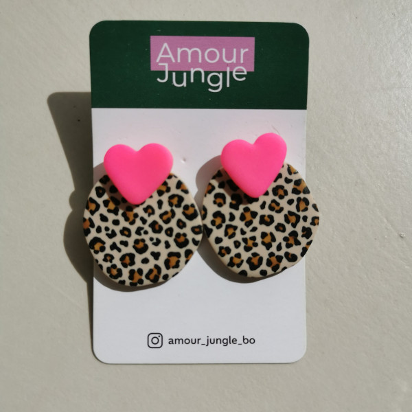 Boucles d'oreilles Aimée léopard