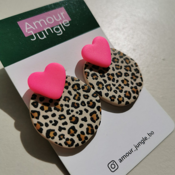 Boucles d'oreilles Aimée léopard