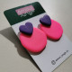 Boucles d'oreilles Aimée rose