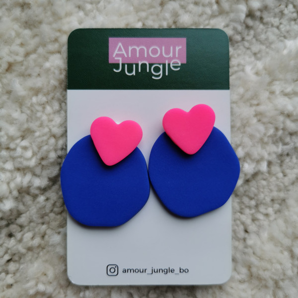 Boucles d'oreilles Aimée bleu