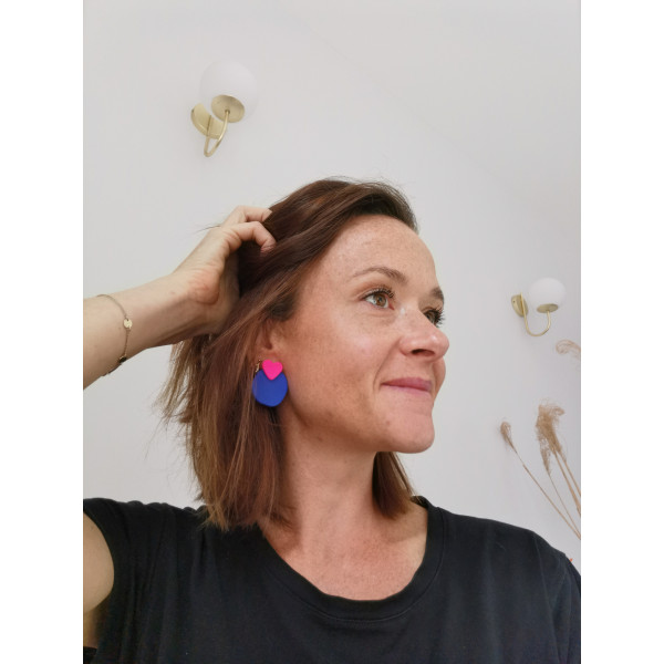 Boucles d'oreilles Aimée bleu