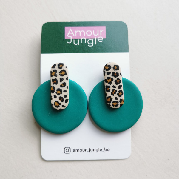 Boucles d'oreilles Billie vert