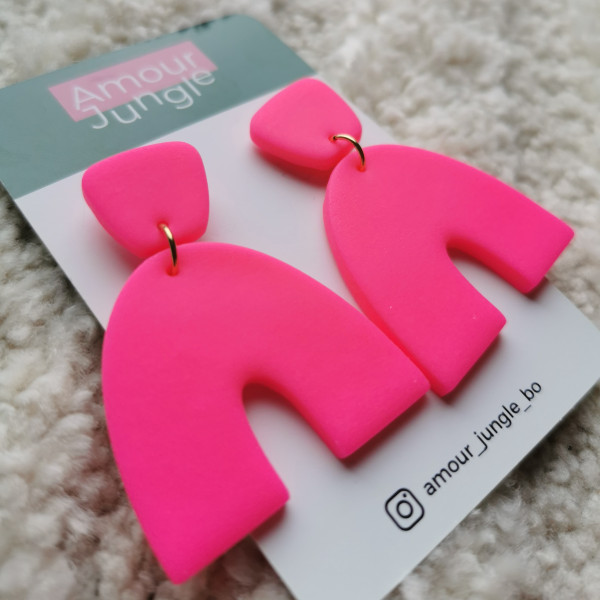 Boucles d'oreilles Ana roses