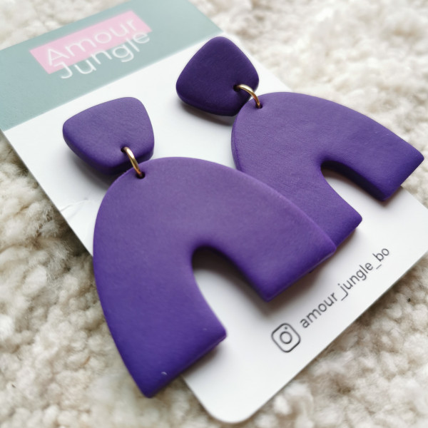 Boucles d'oreilles Ana violet