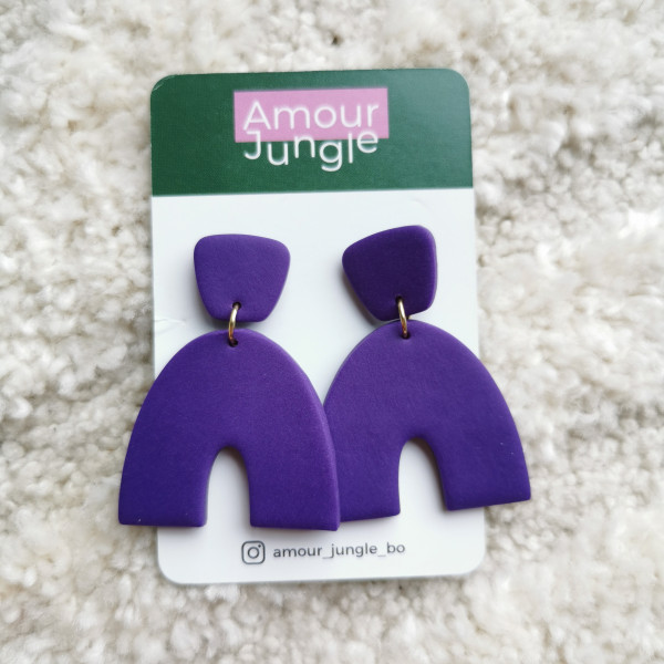 Boucles d'oreilles Ana violet