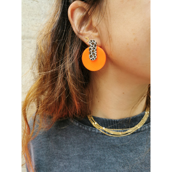 Boucles d'oreilles Billie orange