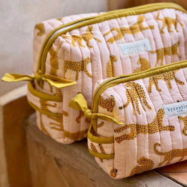 Trousse de toilette femme Fauve rose- Byzantine