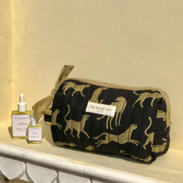 Petite trousse de toilette fauve nuit- Byzantine