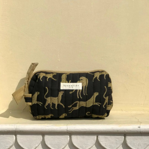 Petite trousse de toilette fauve nuit- Byzantine