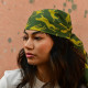 Grand foulard fauve vert - Byzantine