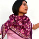 Foulard Théodora betterave - Byzantine