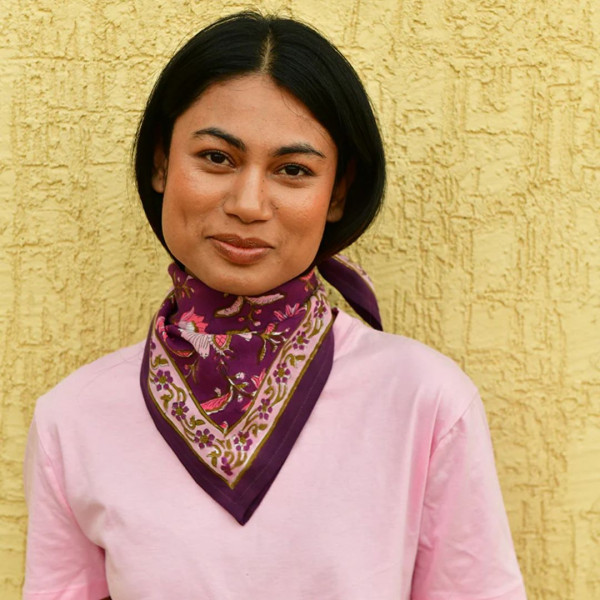 Foulard Théodora betterave - Byzantine